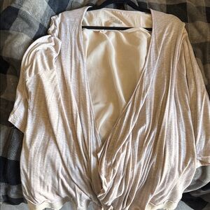 Cream Draped Cardigan